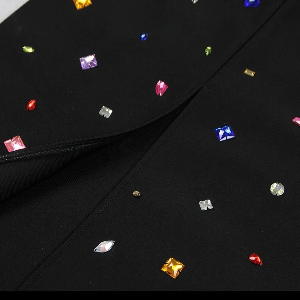 Bandage Dress with Embellishment - Picture 9 of 14